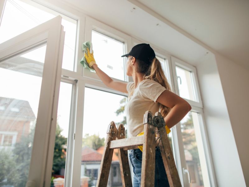 Window frame cleaning by 12b clean